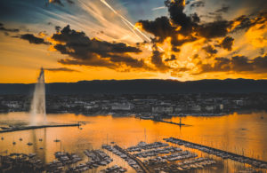 sunset geneva